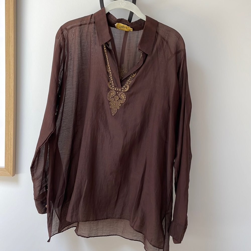 yantra sheer blouse, size 14